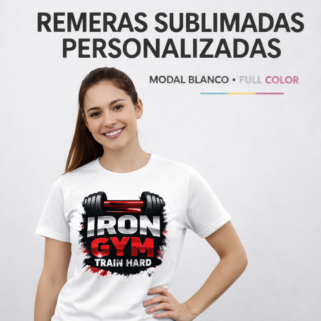 remeras sublimada gym