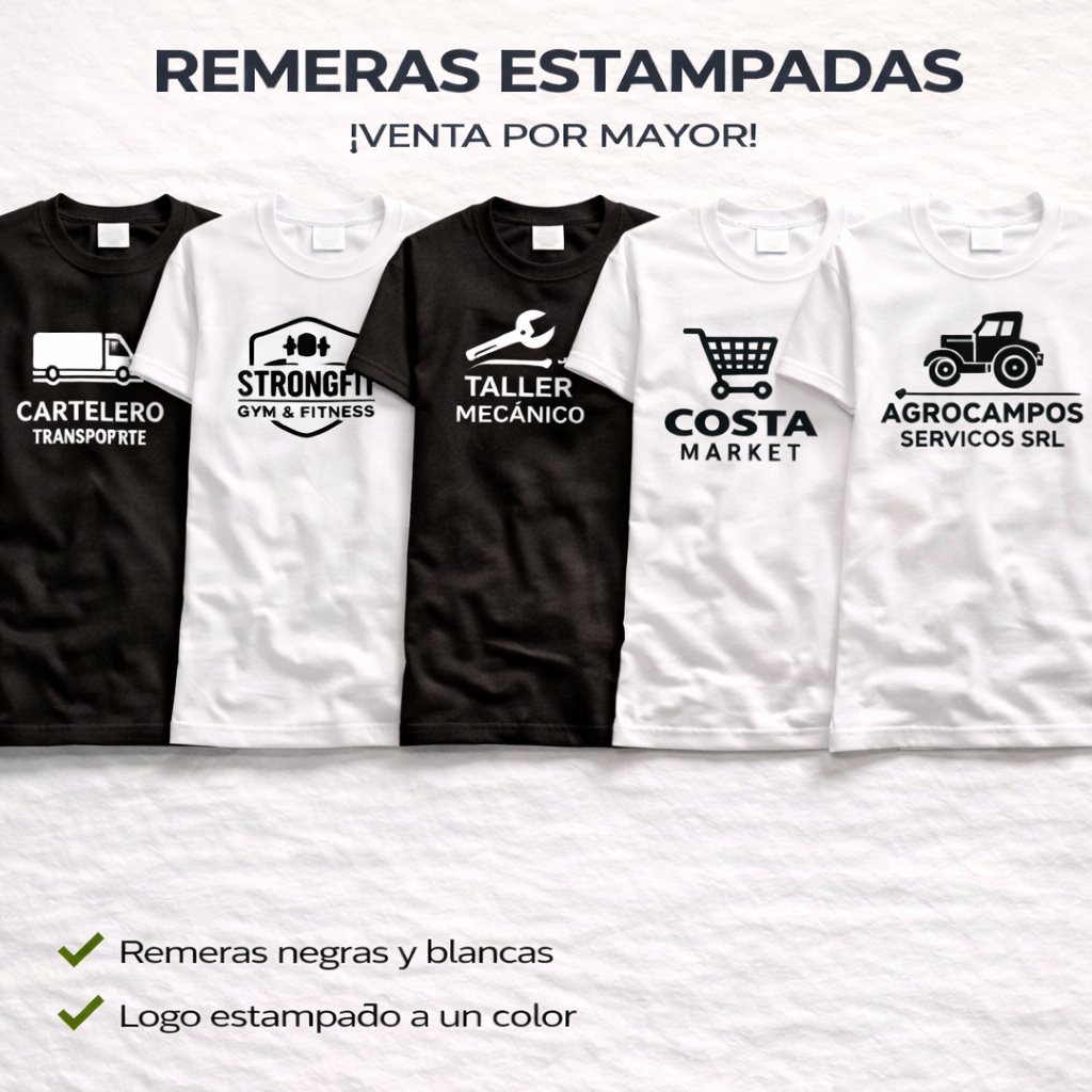 Remeras Estampadas Con Su Logo – Desde