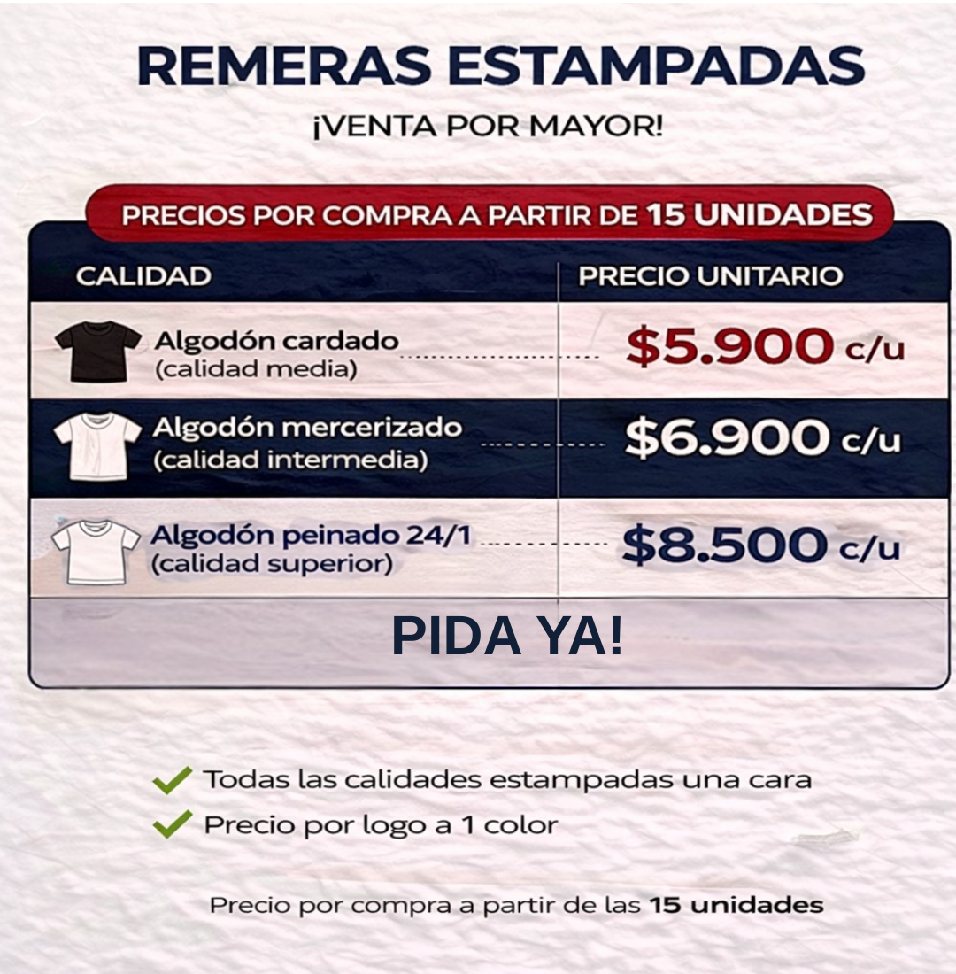 Remeras Estampadas Con Su Logo – Desde - Imagen 2