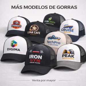 modelos variados gorras trucker con su logo